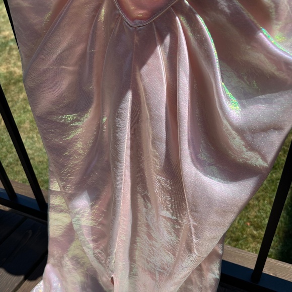Vintage 1989 Iridescent Pink Prom Dress - Picture 3 of 14